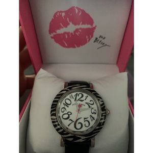 Betsey Johnson Watch Women's Zebra Face